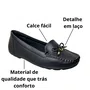 Sapatilha Modare Feminina Preto Laço 