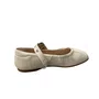 Sapatilha Molekinha Feminina Infantil Off White Fivela Prateada 