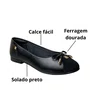 Sapatilha Santinelli Feminina Preto Laço 