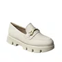 Sapato Modare Feminino Branco Off Ferragem Dourada 