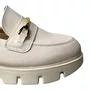 Sapato Modare Feminino Branco Off Ferragem Dourada 