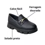 Sapato Modare Feminino Preto Ferragem Dourada 