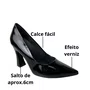 Sapato Piccadilly Feminina Preto Bico Fino 