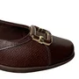 Sapato Piccadilly Feminino Cacau Ferragem Dourada 