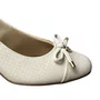 Sapato Softli Feminino Off White Salto Bloco