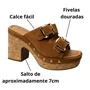 Tamanco Bebecê Feminina Whisky Salto Bloco 