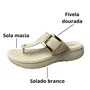 Tamanco Comfortflex Feminino Coconut Fivela Dourada 