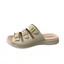 Tamanco Modare Feminino Branco Off Fivela Dourada