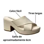 Tamanco Moleca Feminino Branco Off  Salto Bloco