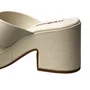 Tamanco Moleca Feminino Branco Off  Salto Bloco