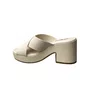 Tamanco Moleca Feminino Branco Off  Salto Bloco