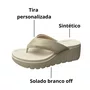 Tamanco Moleca Feminino Branco Off Tira Texturizada 