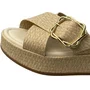 Tamanco Moleca Feminino Creme Fivela Dourada 