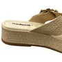 Tamanco Moleca Feminino Creme Fivela Dourada 