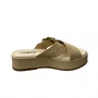 Tamanco Moleca Feminino Creme Fivela Dourada 