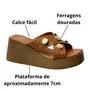 Tamanco Offline Feminino Casca Ferragens Douradas 