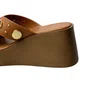 Tamanco Offline Feminino Casca Ferragens Douradas 