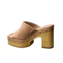 Tamanco Offline Feminino Natural Ferragens Douradas 