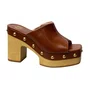 Tamanco Offline Feminino Whisky Ferragens Douradas 