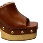 Tamanco Offline Feminino Whisky Ferragens Douradas 