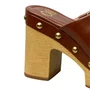 Tamanco Offline Feminino Whisky Ferragens Douradas 