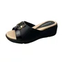 Tamanco Piccadilly Feminina Preto Dourado 