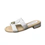 Tamanco Piccadilly Feminino Branco Neve Ferragem Dourada 