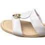 Tamanco Piccadilly Feminino Branco Neve Ferragem Dourada 