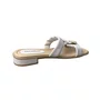 Tamanco Piccadilly Feminino Branco Neve Ferragem Dourada 