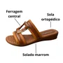 Tamanco Piccadilly Feminino Laranja Ferragem 