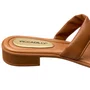 Tamanco Piccadilly Feminino Ocre Ferragem dourada 