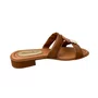 Tamanco Piccadilly Feminino Ocre Ferragem dourada 