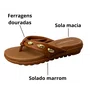 Tamanco Piccadilly Feminino Ocre Ferragens Douradas 