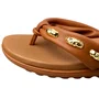 Tamanco Piccadilly Feminino Ocre Ferragens Douradas 
