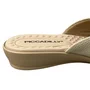 Tamanco Piccadilly Feminino Off White Ferragem dourada 