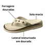 Tamanco Ramarim Feminino Coconut Dourado 
