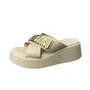 Tamanco Vizzano Feminino Branco Off Dourado 