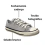 Tênis All Star Unissex Prata Opaca Cadarço 