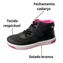 Tênis Boot Kidy Feminino Infantil Preto Fechamento Cadarço 