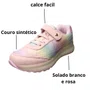 Tênis Club Happy Infantil Rosa arco iris 