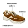 Tênis Helena Be Feminino Caramelo Cadarço 