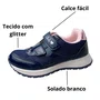 Tênis Jet Kids Feminino Infantil Azul Marinho Glitter 