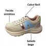 Tênis Jet Kids Feminino Infantil Bege Calce Fácil 