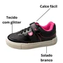 Tênis Jet Kids Feminino Infantil Preto Glitter 