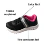 Tênis Kidy Feminino Infantil Preto Luzes Led 