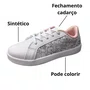 Tênis Kidy Infantil Feminino Branco Acompanha Brinde 