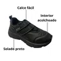 Tênis Kidy Infantil Masculino Preto Calce Fácil 