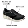 Tênis Kolosh Feminino Preto Calce Fácil