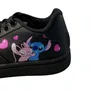 Tênis Mini Pé Feminino Infantil Preto Stitch 