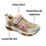 Tênis Mini Pé Infantil Capivara Feminino Branco Luzes Led 